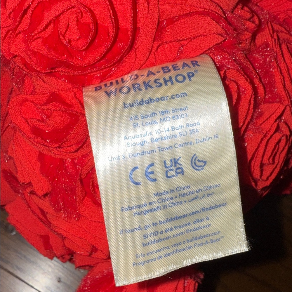 Build-A-Bear Red Roses Teddy - Picture 6 of 9